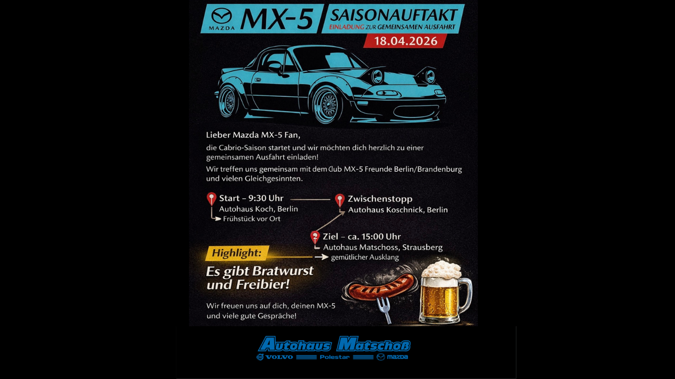 Saisonauftakt 2026: Gemeinsam unterwegs mit dem Mazda MX-5